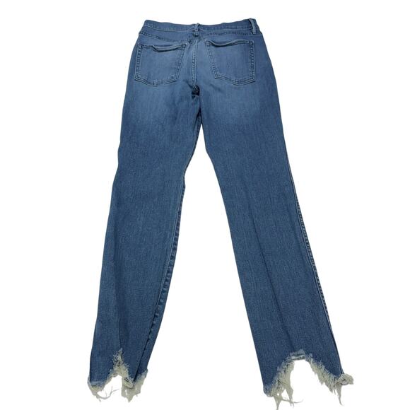 3x1‎ Jeans Womens 26 Blue Lewis Raw Hem Frayed Skinny High Rise - Picture 3 of 8